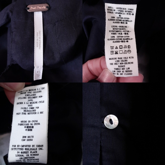 Free People So Obviously Yours poplin bell sleeve blouse bow details & buttons - Picture 11 of 15